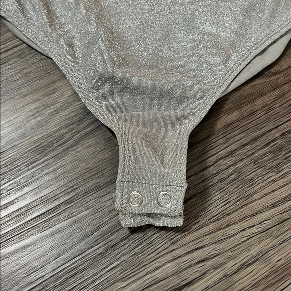 Sparkling Silver Women’s Thong Bodysuit - Picture 3 of 6